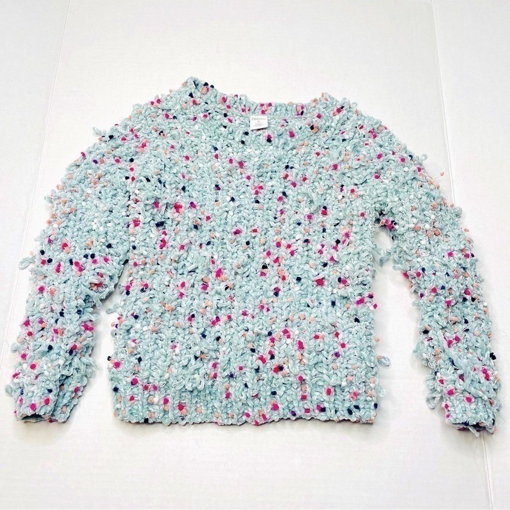 𝅺harper Canyon Chenille Dot Distressed Sweater